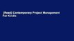 [Read] Contemporary Project Management  For Kindle