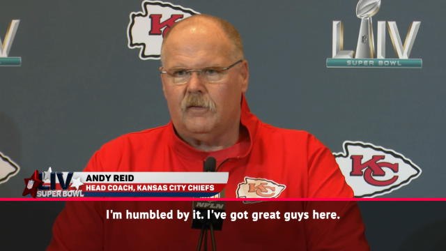 Reid 'humbled' by support for maiden Super Bowl success