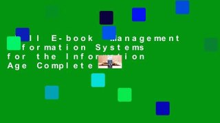 Full E-book  Management Information Systems for the Information Age Complete
