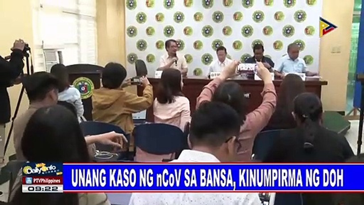 Unang kaso ng nCoV sa bansa, kinumpirma ng DOH