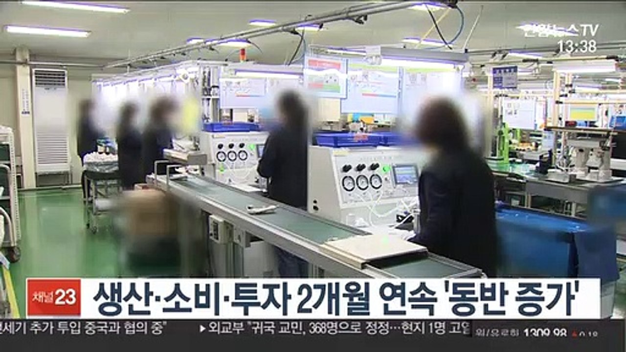 생산·소비·투자 2개월 연속 '동반 증가'