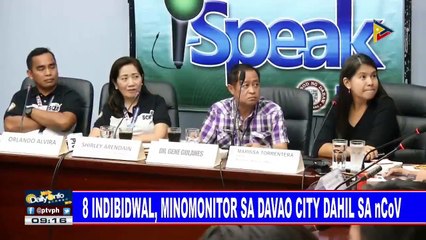 8 indibidwal, minomonitor sa Davao City dahil sa nCoV