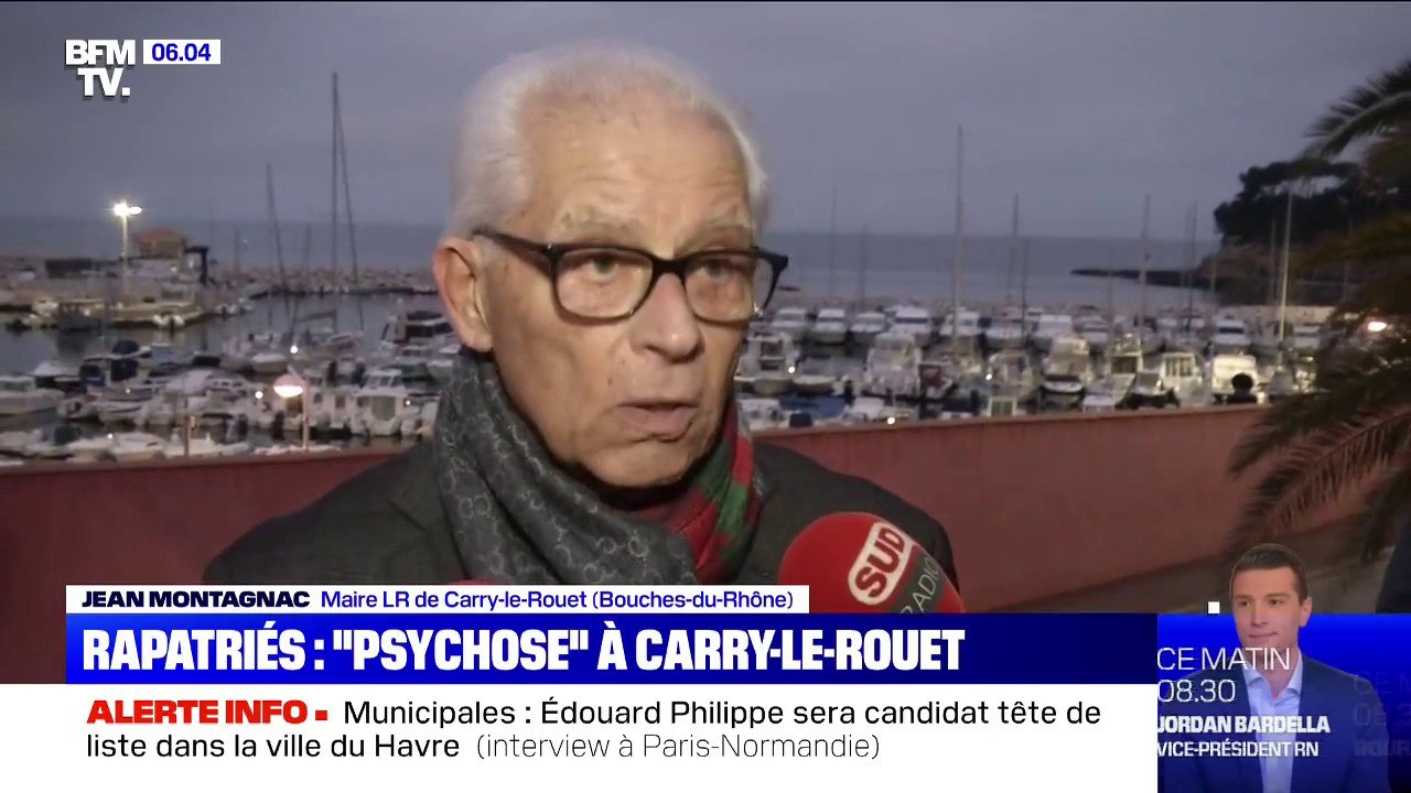 "C'est la psychose aujourd'hui." Le maire de Carry-le-Rouet raconte l'inquiétude de ses administrés avant l'arrivée des premiers Français rapatriés de Wuhan