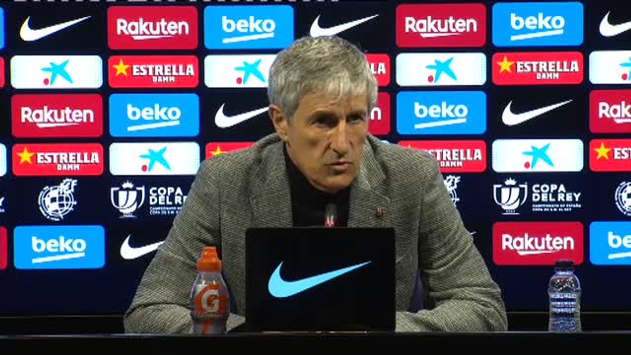 Setién sobre la llegada de un delantero: "No ha podido ser, pero estoy seguro de que Dembelé se va a salir"