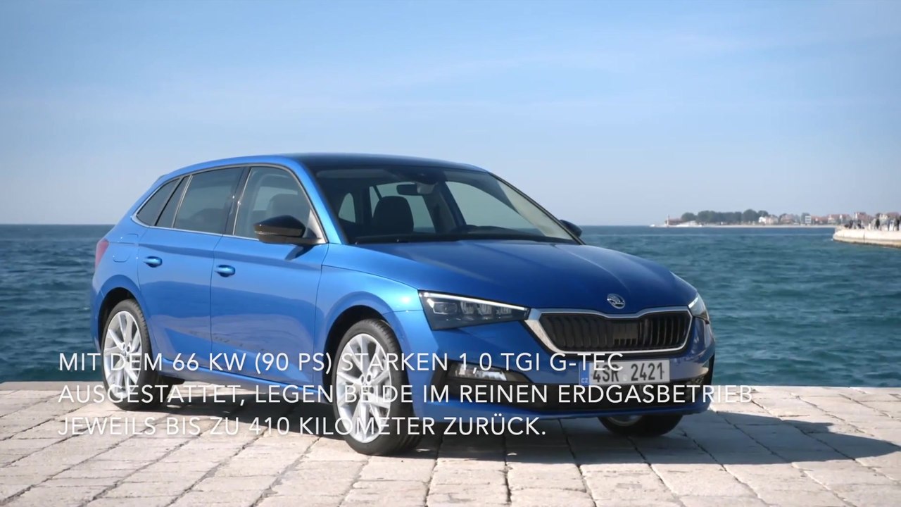 ŠKODA SCALA und ŠKODA KAMIQ ab sofort als erdgasbetriebene G-TEC-Varianten bestellbar