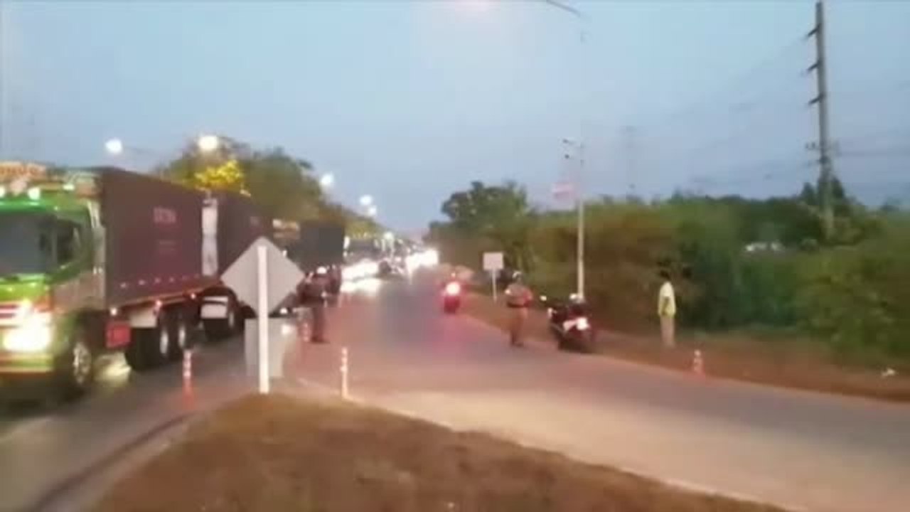 Aparece muerta una de las dos jirafas que se había escapado de un camión en Tailandia