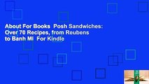 About For Books  Posh Sandwiches: Over 70 Recipes, from Reubens to Banh Mi  For Kindle