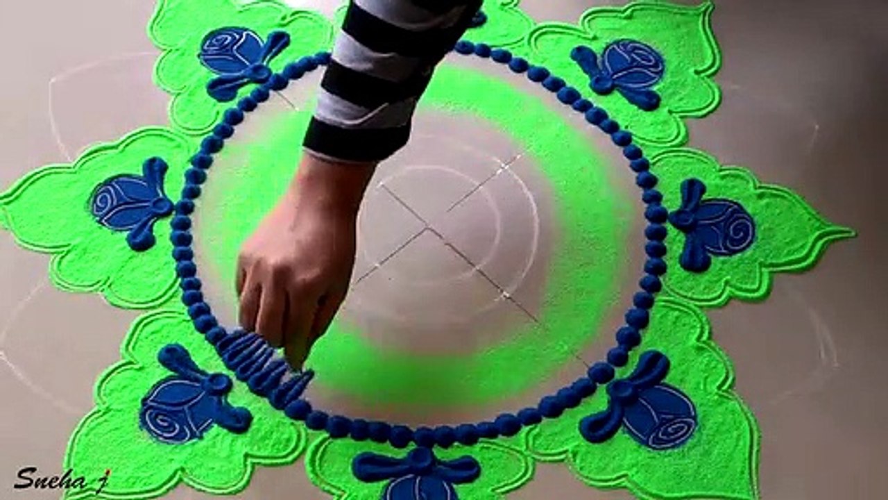 2 रंगों के साथ हर त्योहार के लिए सुंदर रंगोली डिजाइन बनाएं l Top rangoli designs using 2 colours