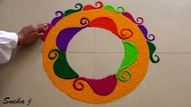 Beautiful rangoli design with colours l muggulu kolam rangoli l रंगोली डिजाइन l Rangoli designs (1)