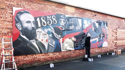 Tom Finney mural in Preston