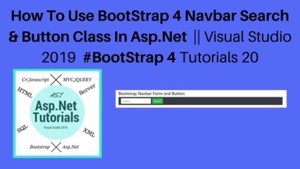 How to use bootstrap 4 navbar in search button class in asp.net || vs2019 #bootstrap 4 tutorials 20