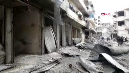 Hatay suriye'de bombalanan eriha ilçesi gündüz görüntülendi