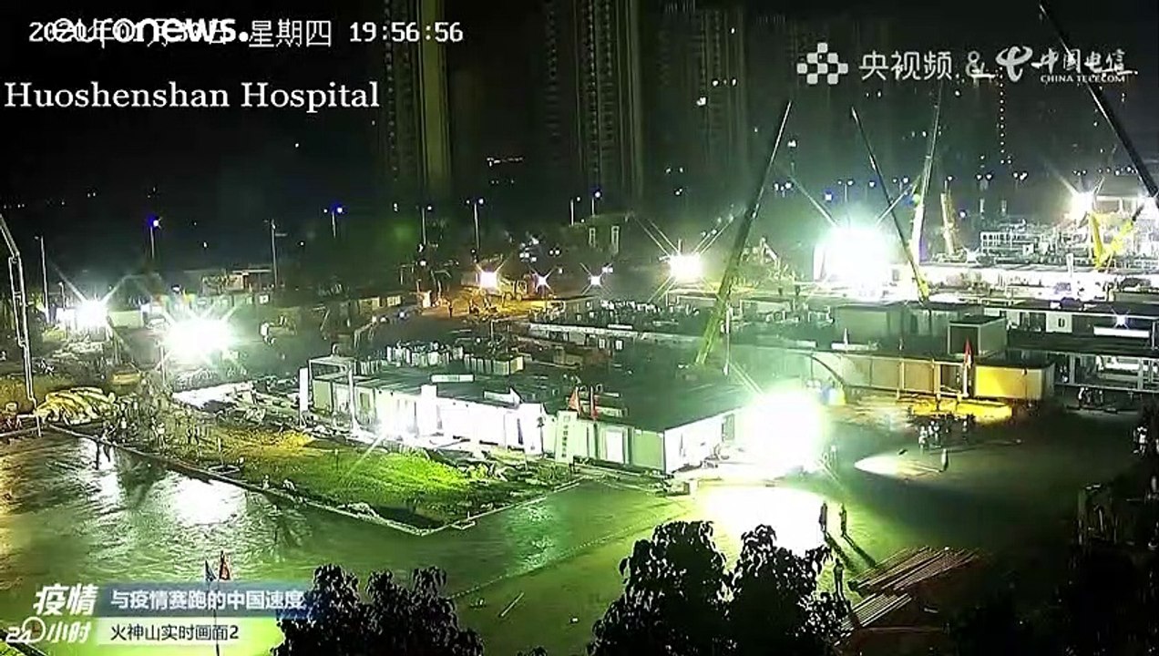 VORHER-NACHHER: Coronavirus-Kliniken in Wuhan aus dem Boden gestampft