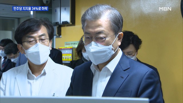 민주당 지지율 34% 집권 후 최저…윤석열 깜짝 2위 눈길