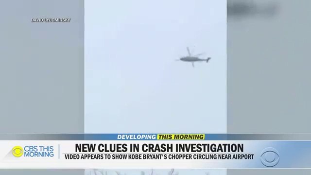 Vraie vidéo du crash de l'hélicoptère de Kobe Bryant à Los Angeles