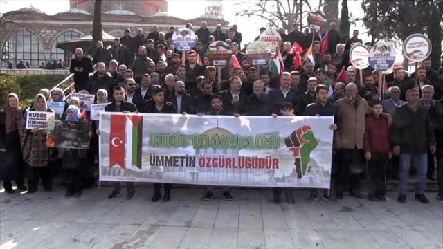 ABD'nin sözde barış planı protesto edildi