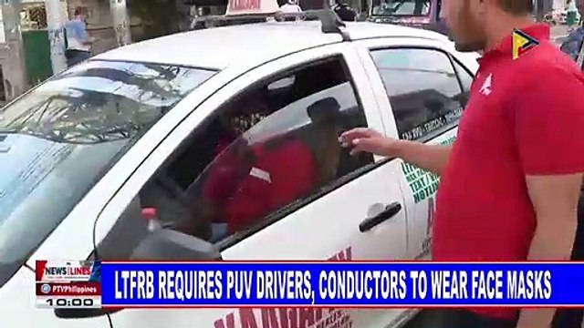 LTFRB requires PUV drivers, conductors to wear face masks