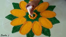 Beautiful rangoli design with two colours l muggulu kolam rangoli l रंगोली डिजाइन l Rangoli designs