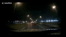 Unbelievable near miss sees UK driver dodge van speeding on wrong side of motorway