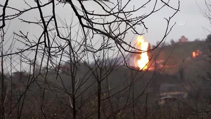 Ünye'de doğal gaz borusu patladı (3)