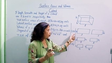 Introductio Of Cuboid | Surface Areas and Volumes of cuboid  | घनाभ का परिचय, घनाभ का पृष्ठीय क्षेत्रफल तथा आयतन | कक्षा-VIII,IX,X