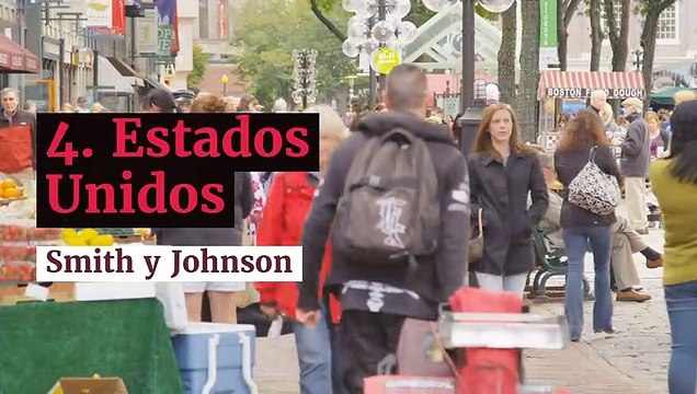 Algunos de los apellidos más comunes en distintos países del mundo