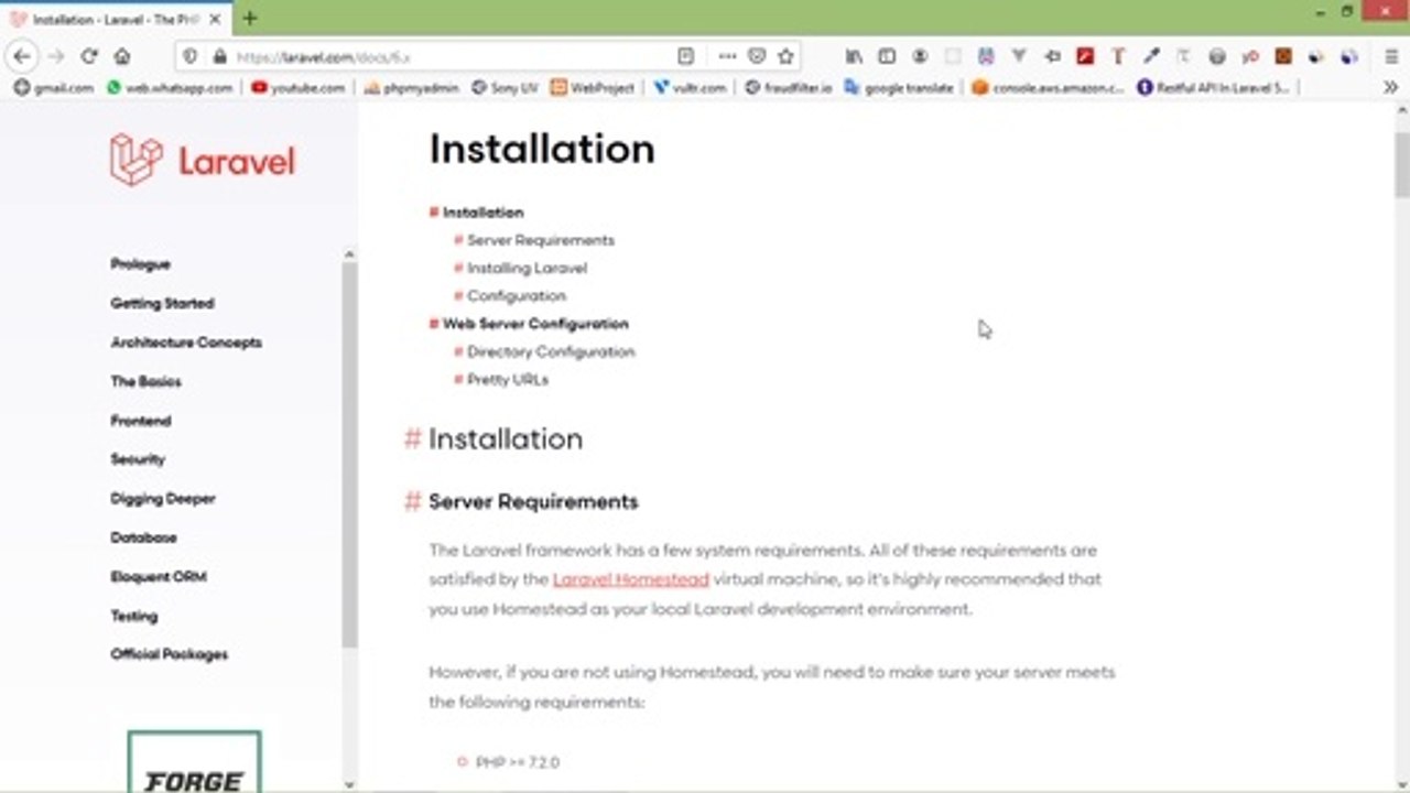 Laravel 6.2 Tutorial - Installation