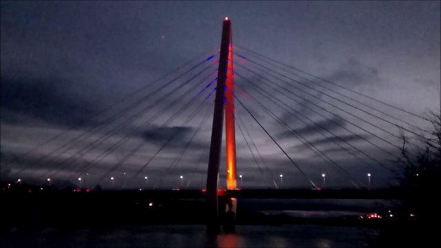 Sunderland landmarks lit up for 'Brexit Day'