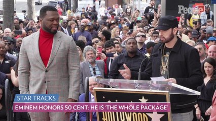 Eminem Honors 50 Cent at His Hollywood Walk of Fame Ceremony: He Is 'the Whole Package'