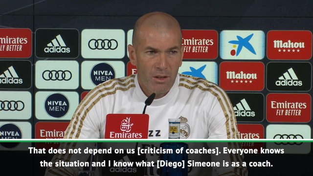 Simeone is still one of the world's best coaches - Zidane