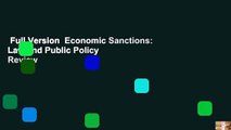 Full Version  Economic Sanctions: Law and Public Policy  Review