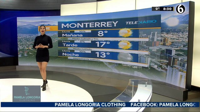 El pronóstico del tiempo con Pamela Longoria. @pamelaalongoria #Mexico #Monterrey #Aguascalientes #Lunes #Noticias #Meteomedia #Weather #News #Weathergirl