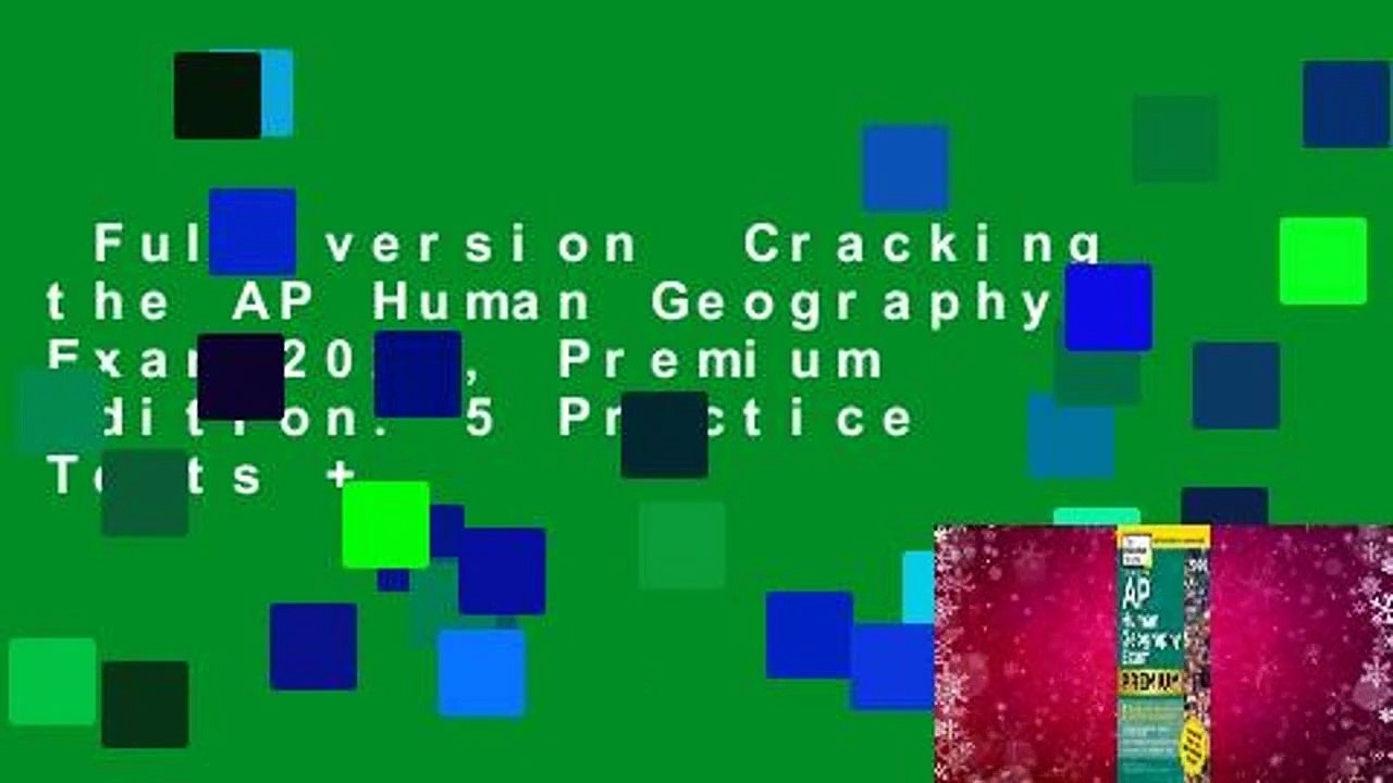 Full version  Cracking the AP Human Geography Exam 2020, Premium Edition: 5 Practice Tests +