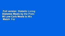 Full version  Diabetic Living Diabetes Meals by the Plate: 90 Low-Carb Meals to Mix  Match  For