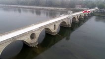 Edirne suları çekilen meriç nehri'nde tarih ortaya çıktı