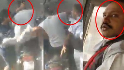 BMTC : ಬೈಕ್ ಸವಾರನಿಗೆ ಚಾಲಕನಿಂದ ಹಲ್ಲೆ:ವಿಡಿಯೋ ವೈರಲ್ | BMTC | ONEINDIA KANNADA