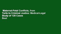 Maternal-Fetal Conflicts, from Torts to Criminal Justice: Medical-Legal Study of 120 Cases  Best