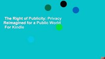 The Right of Publicity: Privacy Reimagined for a Public World  For Kindle