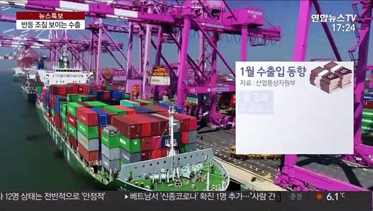일 평균 수출 14개월 만에 반등…변수는 '코로나'