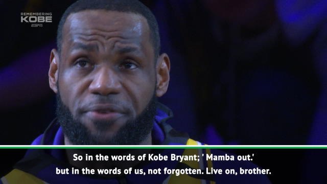 LeBron leads Lakers' tribute to Kobe