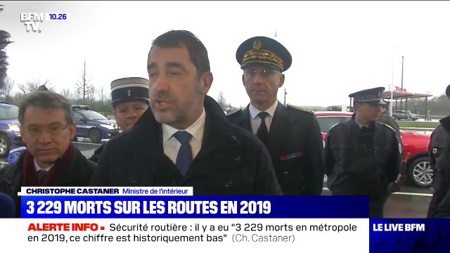 Christophe Castaner: En 2019, 3229 personnes sont mortes sur les routes, c'est un chiffre historiquement bas