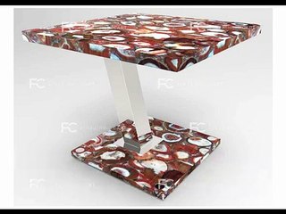 Red Agate Material Coffee Table