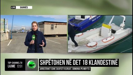 Shpëtohen në det 18 klandestinë/ Arrestohet edhe skafisti vlonjat, gomonia po mbytej