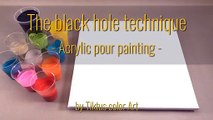 Acrylic fluid art painting - The Black Hole technique