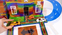DIY  Build Garage Cars has Helipad Helicopter from Magnetic balls  Satisfying Video