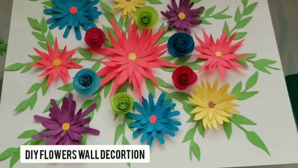 Easy Diy  Paper Flower Wall Decoration /Things To Do During Quarantine