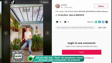 Siri da vida real: Xará- de assistente virtual da Apple pede computador de presente