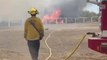 Fire crews work to contain wildfire in Southern California