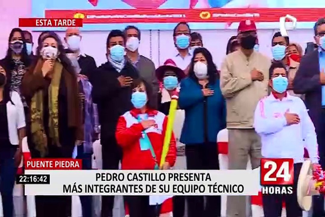 Pedro Castillo presentó parte de su equipo técnico con el que elaboró su plan de Gobierno