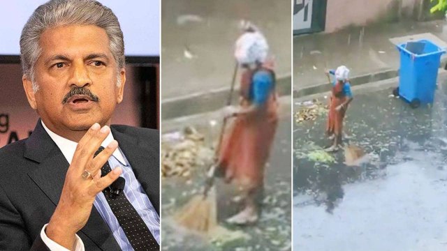 Woman BMC Worker Dedication జోరు వానలో విధులు.. Anand Mahindra Salutes || Oneindia Telugu